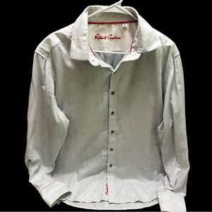 Robert Graham White Casual Button Down Shirt size XL
